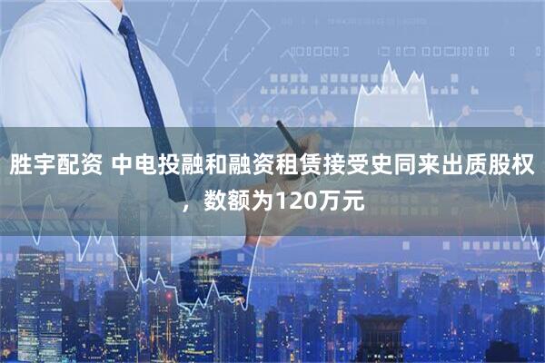 胜宇配资 中电投融和融资租赁接受史同来出质股权，数额为120万元