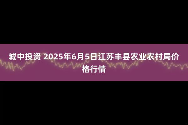 城中投资 2025年6月5日江苏丰县农业农村局价格行情