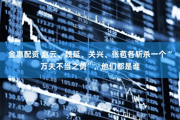 金惠配资 赵云、魏延、关兴、张苞各斩杀一个“万夫不当之勇”，他们都是谁