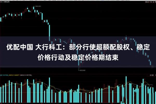 优配中国 大行科工：部分行使超额配股权、稳定价格行动及稳定价格期结束
