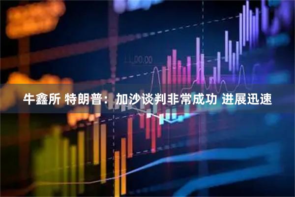 牛鑫所 特朗普：加沙谈判非常成功 进展迅速
